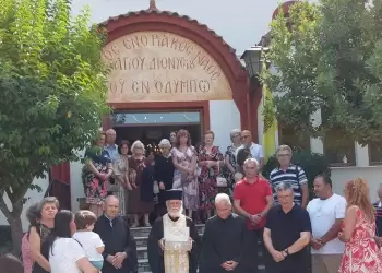 Επιστροφή του ι. λειψάνου του Αγίου Διονυσίου του εν Ολύμπω, από το Βελβεντό στον Όλυμπο