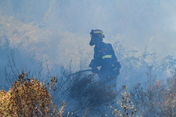 Γρεβενά: Ισχυρές επίγειες και εναέριες δυνάμεις για τη φωτιά στις παρυφές της Βάλια Κάλντα