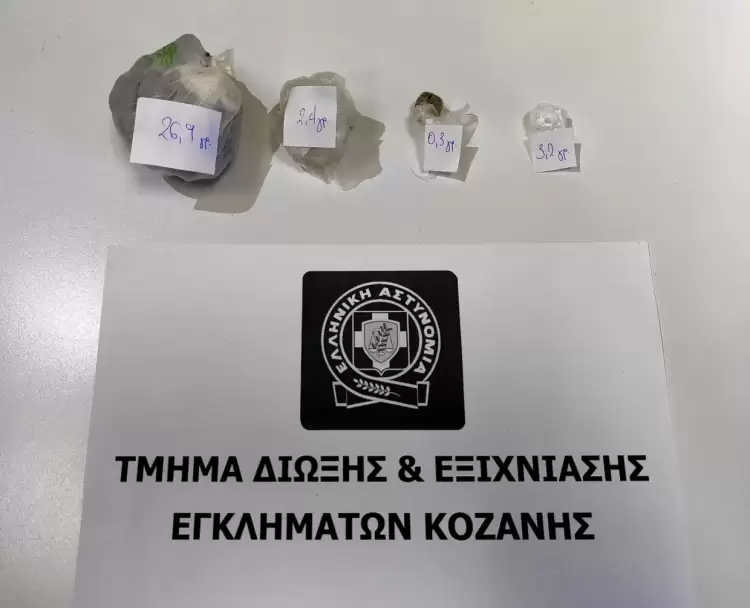Κοζάνη: Πέρασε Χειροπέδες 32χρονος με Κοκαΐνη και Κάνναβη