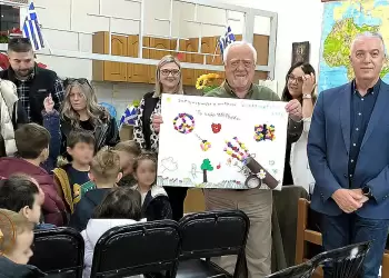 Οι μαθητές του Β’ Νηπιαγωγείου, τίμησαν το “ΟΧΙ” μαζί με τα μέλη του Κ.Α.Π.Η. Αμυνταίου