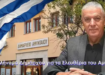 Μήνυμα του Δημάρχου Αμυνταίου Ιωάννη Λιάση για την Απελευθέρωση του Αμυνταίου Μήνυμα του Δημάρχου Αμυνταίου Ιωάννη Λιάση για την Απελευθέρωση του Αμυνταίου