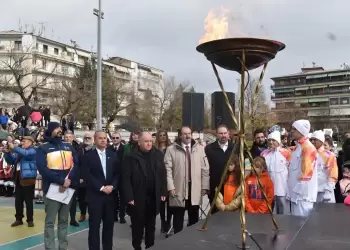Η Φλώρινα υποδέχτηκε την Ολυμπιακή Φλόγα των XXV Χειμερινών Ολυμπιακών Αγώνων Milano Cortina 2026