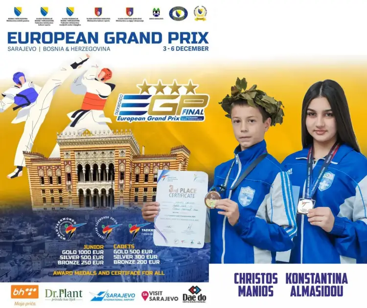 European Taekwondo Final Grand Prix Sarajevo, Bosnia & Herzegovina – 3–6 Δεκεμβρίου 2025
