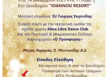 Χριστουγεννιάτικη γιορτή του Συλλόγου ΑμεΑ Δυτικής Μακεδονίας στο Ioannou Resort – 14 Δεκεμβρίου