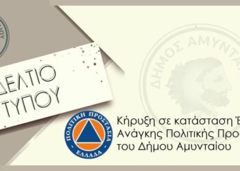 Κήρυξη του Δήμου Αμυνταίου σε κατάσταση Έκτακτης Ανάγκης Κήρυξη του Δήμου Αμυνταίου σε κατάσταση Έκτακτης Ανάγκης